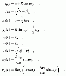 Formelsatz für die Berechnung aller gesuchten Größen
